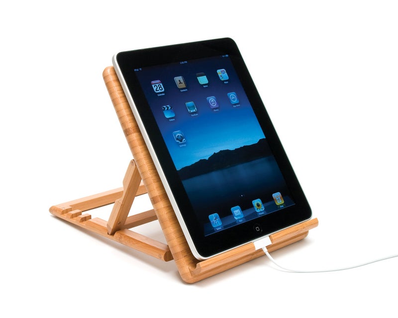 Lipper International 1887 Bamboo Wood Expandable Stand for iPad, Samsung, Nexus, Nintendo Switch, and Other Tablets - Image 4